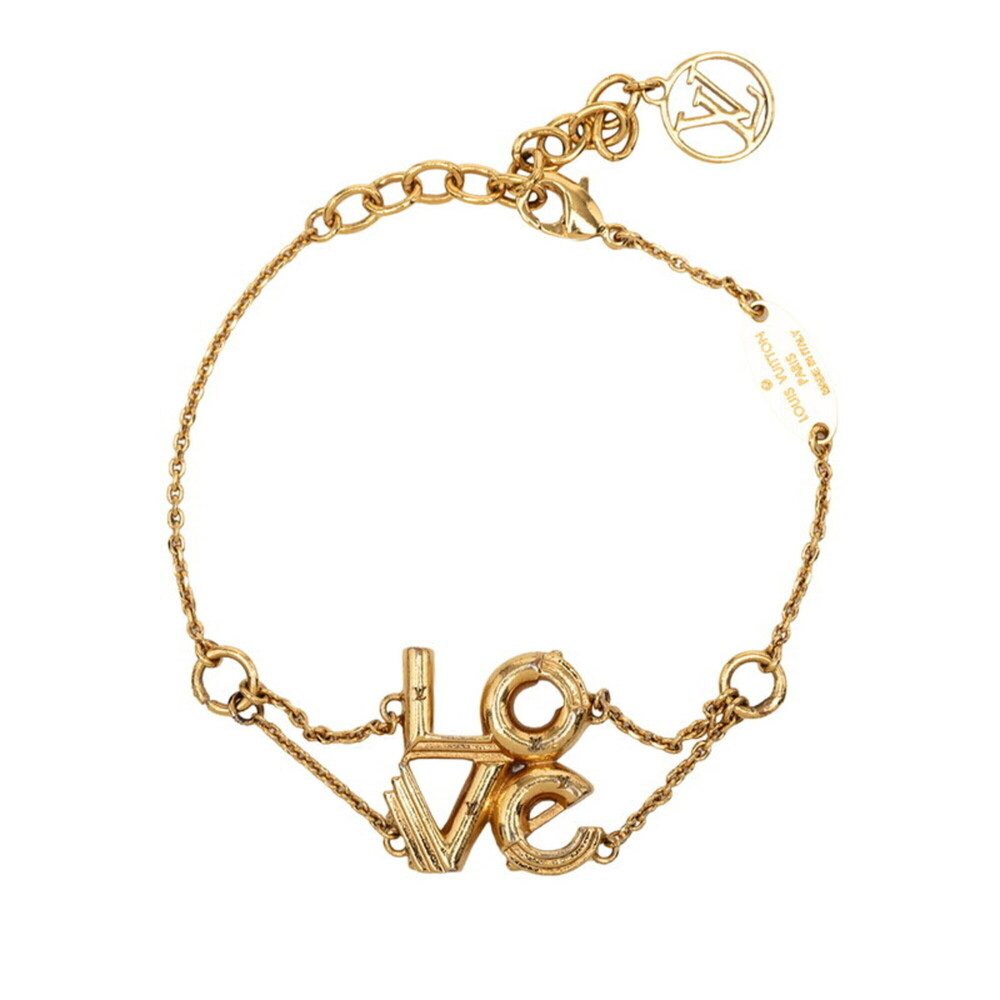 LOUIS VUITTON Gold Love Charm Bracelet